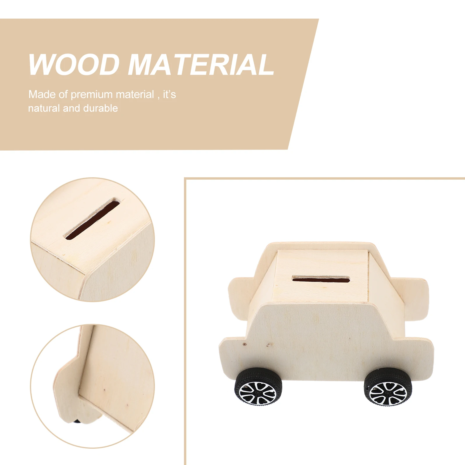 2 個 DIY 木製銀行白未塗装貯金箱子供のための手作り着色クラフト教育貯金箱環境に優しい