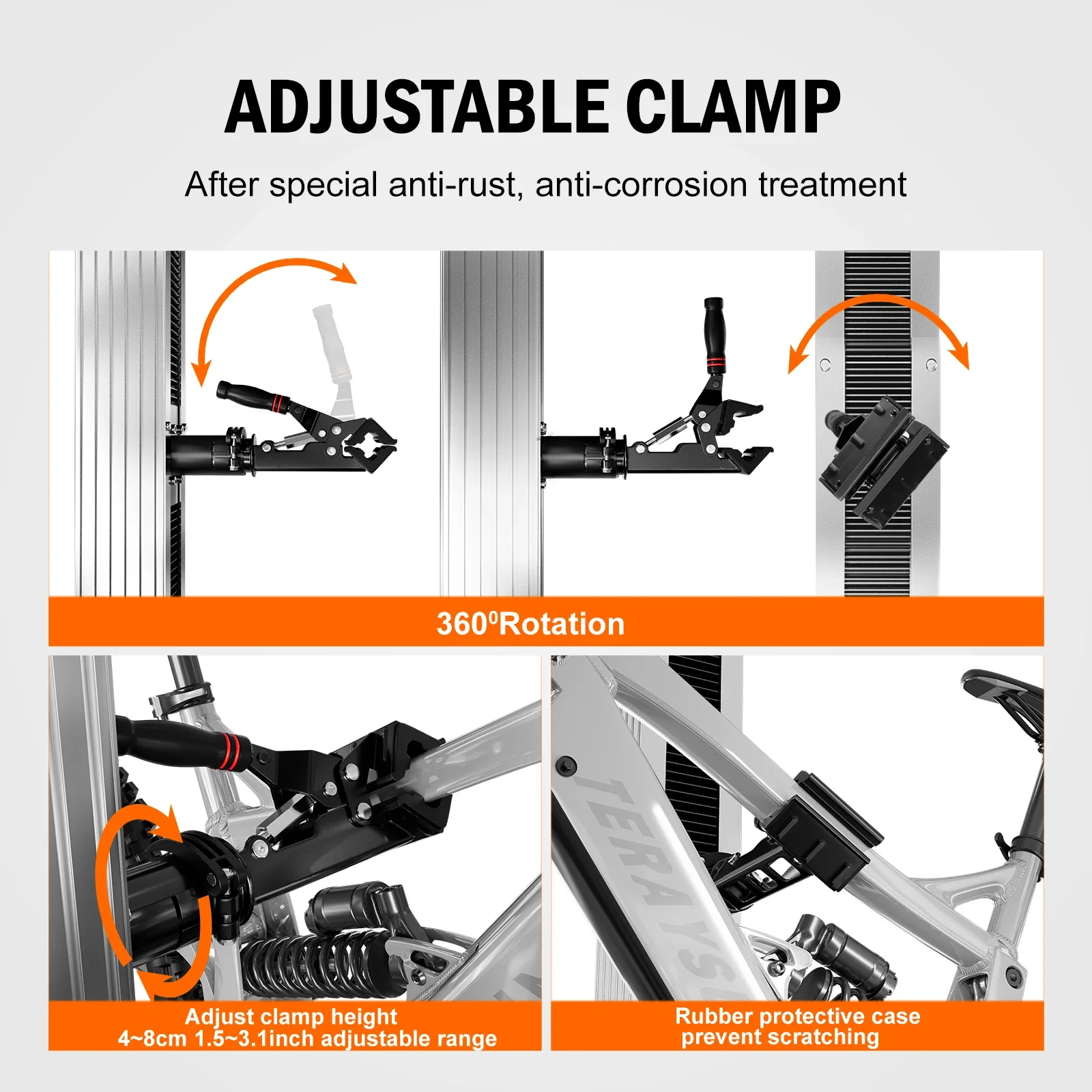 Aluminium Elektrisch Fietsreparatierek, Veilige Parkeerassistent