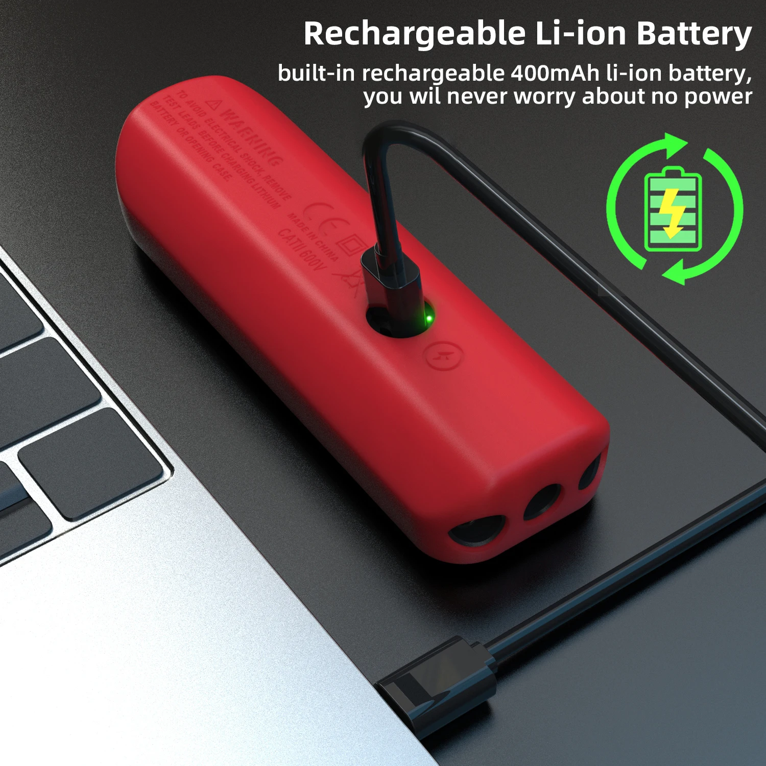 Profesional Digital Multimeter USB Charge AC DC Current Voltage Tester Auto Range Non Contact Voltage Detector  Capacitance Ohm