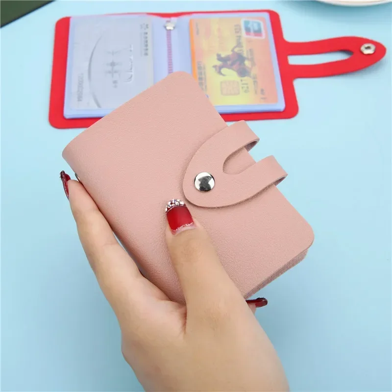 Tarjetero de visita, cartera para mujer y hombre, tarjetero de identificación, tarjetero de 24 Bits, funda tipo billetera, monedero