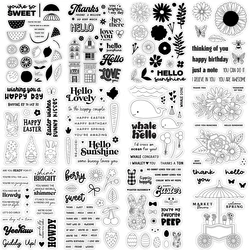 Sunshine Blooms Whale Hello Lovely Bunches Clear Stamps and Dies for DIY Scrapbooking Embossing Photo Album Decora Card Craft