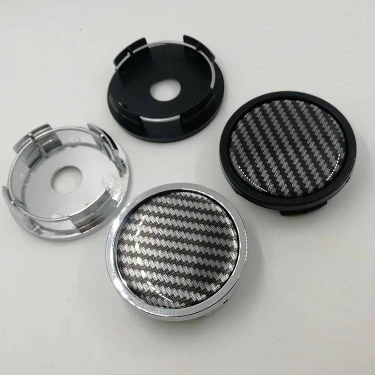 4pcs 57mm 58mm Universal Car Wheel Hub Center Cap Cover New ABS Carbon Fiber Cover Caps