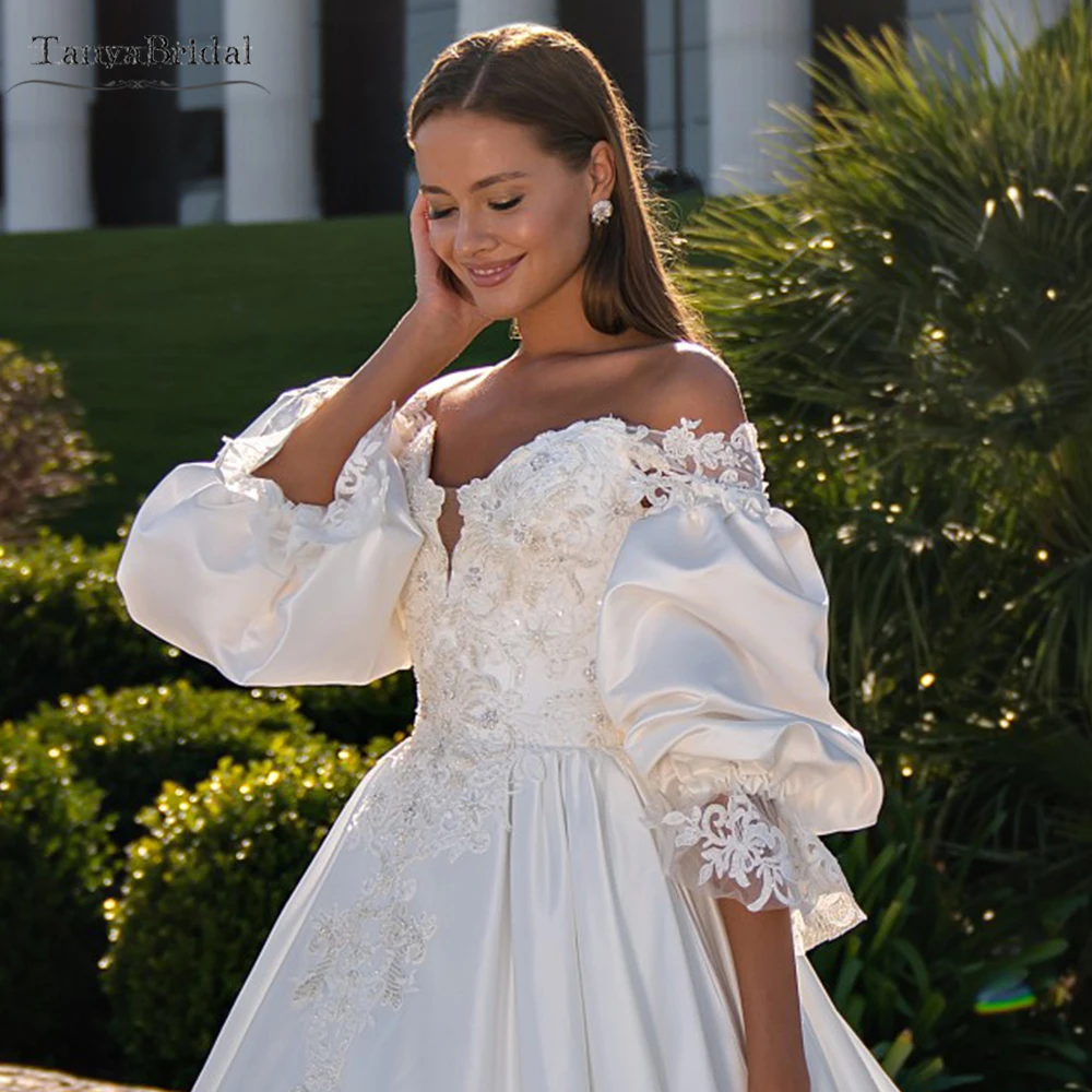 

Атласные рукава-фонарики со съемными свадебными рукавами, модные перчатки без пальцев с кружевом DG106