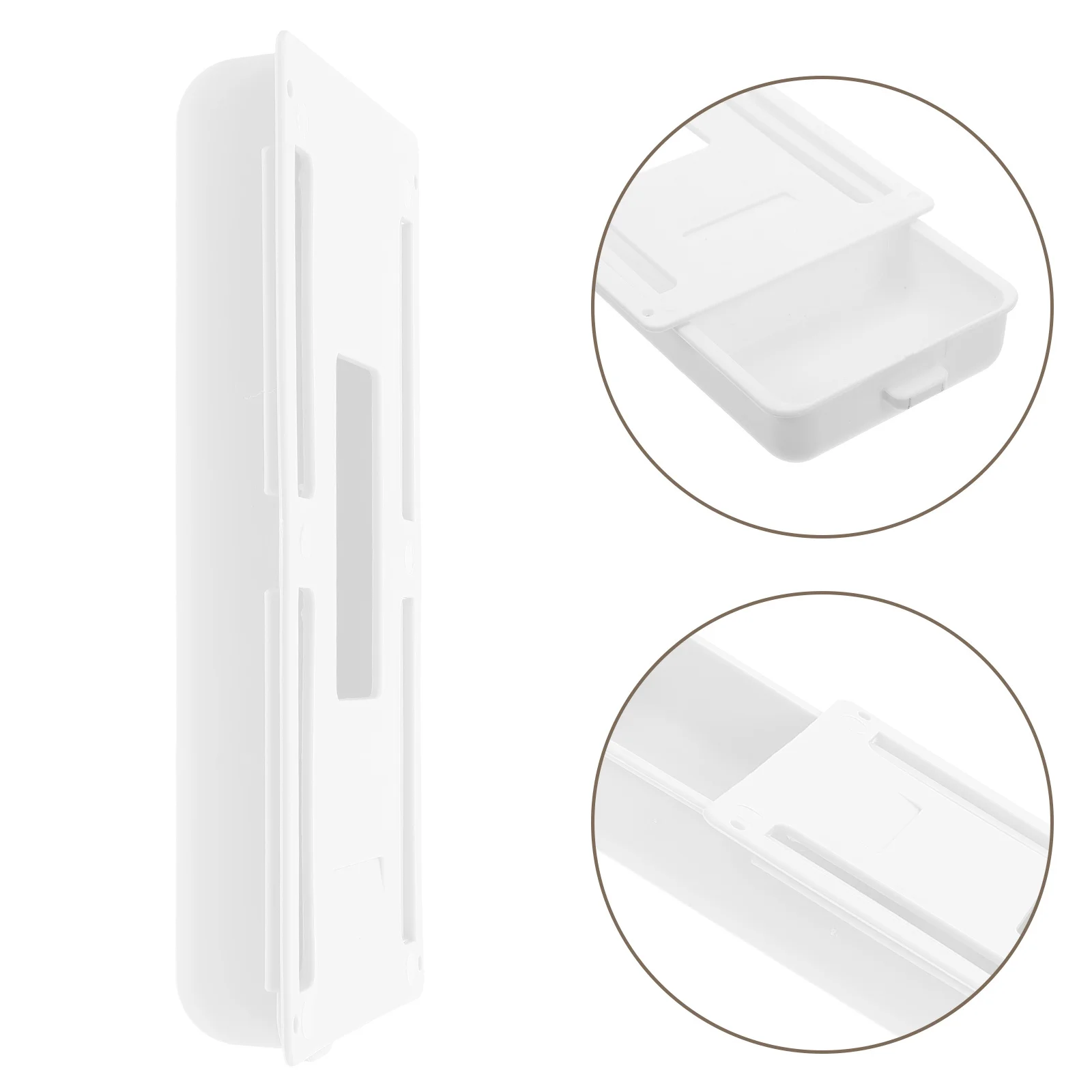 

2 pcs Under Desk Storage Space Saving Hidden Table Organizer Self Adhesive Mini Drawer For Desk Smooth Slideout Office