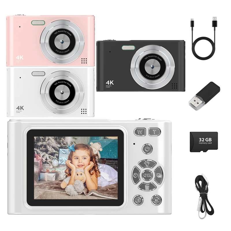 HD Digital Camera With LCD Screen Child Cameras Outdoor Anti-Shake Instant Photo Camera Rechargeable Photography Camcorder