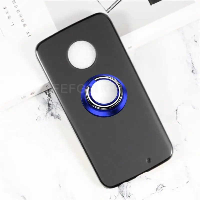 For Motorola Moto X4 Display XT1900 XT1900-1-4-7 Back Ring Holder Bracket TPU Soft Silicone protect Case Anti falling shell