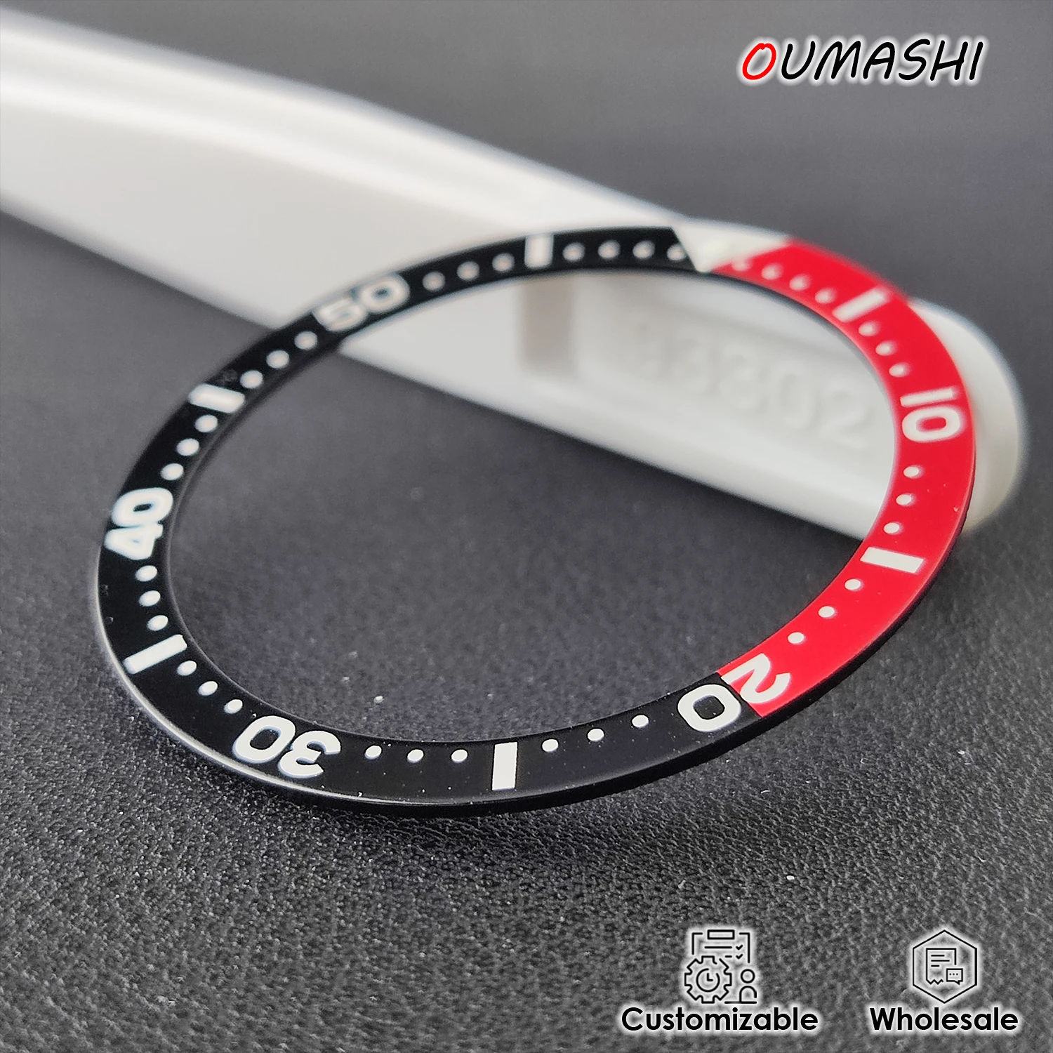 39mm*32.3mm Watch Bezel Aluminum Flat face Dual Timer Night Pearl Refit Watch Accessories Wholesale Watch bezel