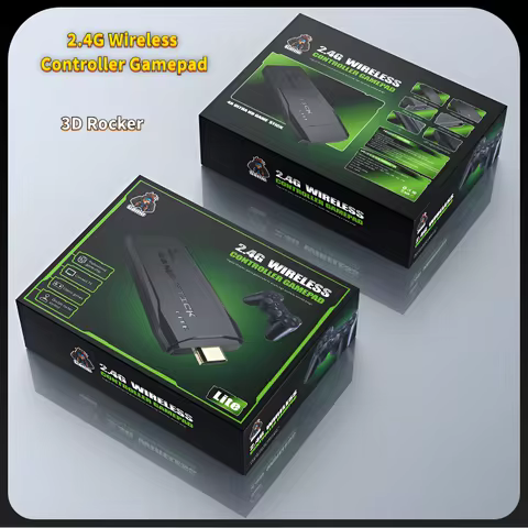 Retro Video Game Console 2.4G Wireless Console Game Stick Gamepad 4k 20000 Game 64G Portable Game Console for GBA/FC/PS1/MD