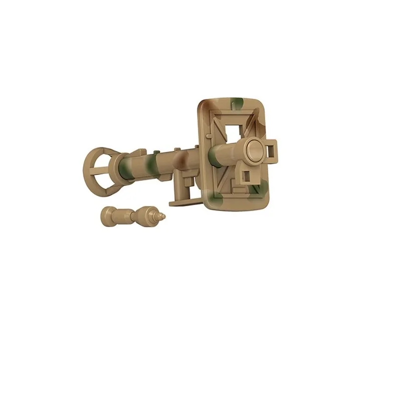 Lanzador de cohete antitanque de la 2. ª Guerra Mundial, soldados MOC, armas militares, figuras del ejército, Mini accesorios, bloques de construcción, juguetes para niños