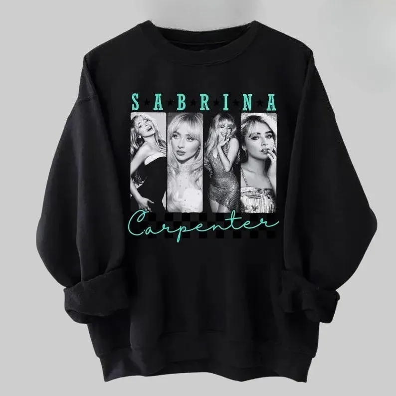 

Sabrina Carpenter толстовки винтажные 90-е годов с круглым вырезом новый топ косплей женские и мужские модные повседневные толстовки в стиле хип-хоп с длинными рукавами