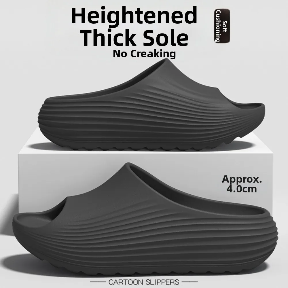 Höhenverstellbare Dickabsatz-Hausschuhe 4CM Sohle Rutschfeste Herren-Hausschuhe Geruchshemmend Bequeme Tragesensation Coole Pantoffeln für Drinnen und Draußen – Detail 13