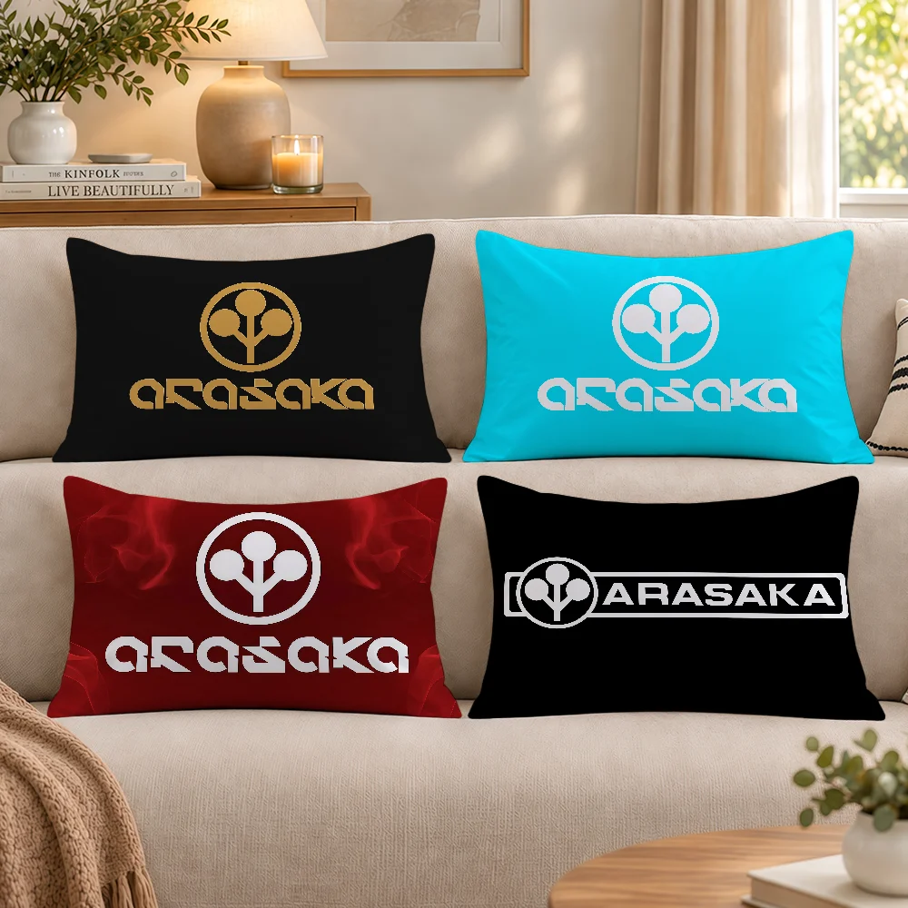 A-Aarasaka Logo 2077 Cushion Cover Rectangle Decorative Long Pillow Cases Sofa Bench Bedroom Chair LivingRoom