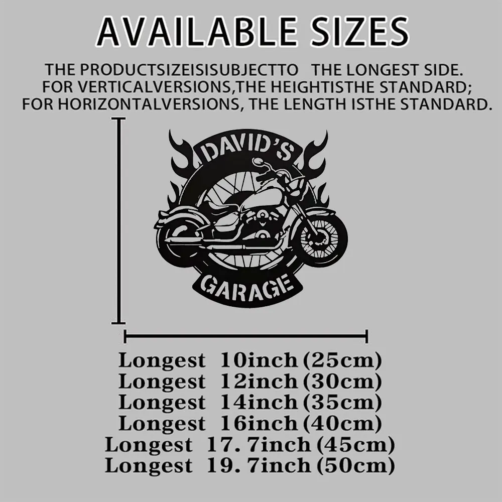 Customizable Motorcycle Metal Sign Wall Art Decor Personalized Home Door Decoration Party Scene Hanging Ornament Living Room Wal