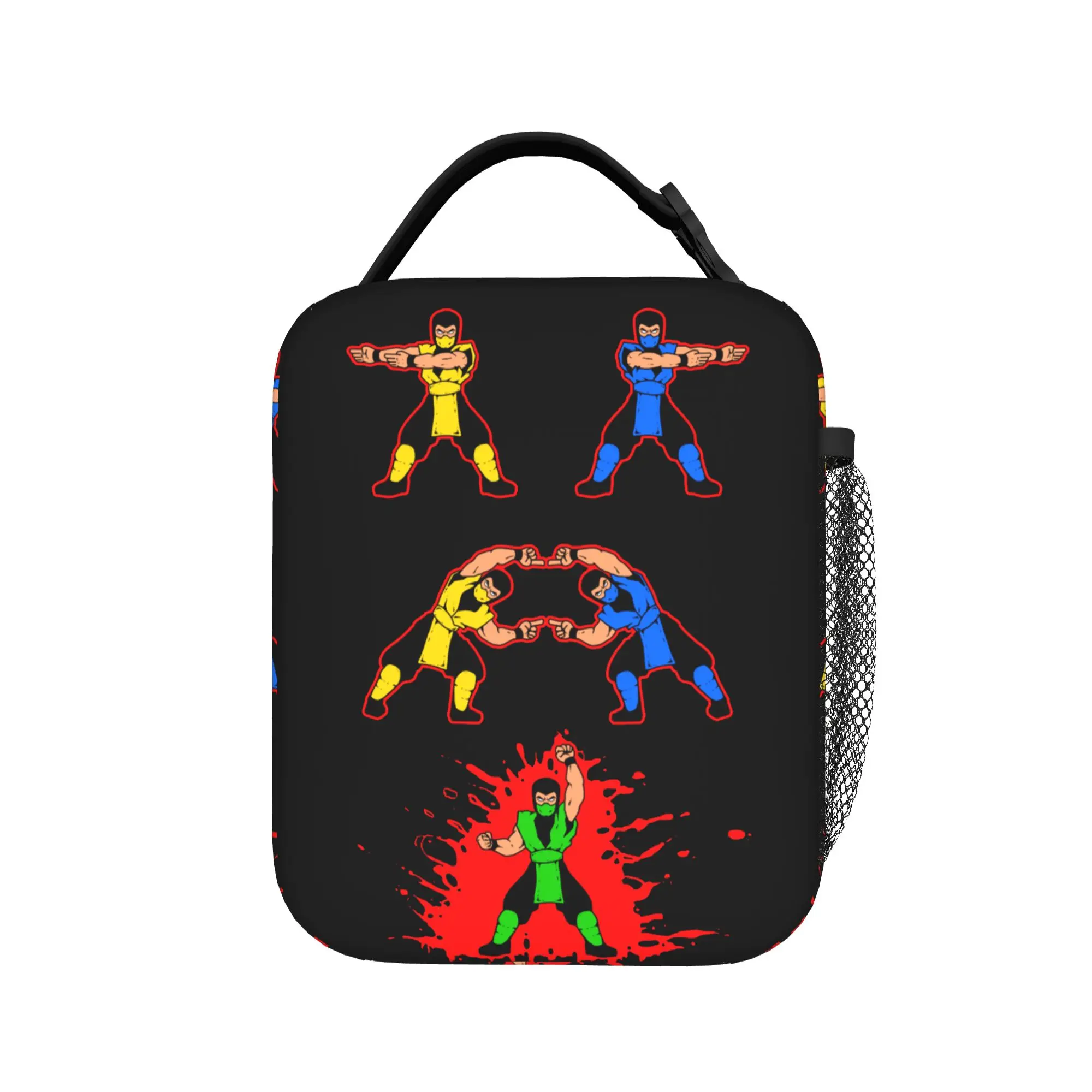 Bolsa térmica para almoço Mortal Fusion, Mortal Kombat Sub Zero Scorpion Mk11, bolsa retrô para jogos de arcade, lancheira, praia