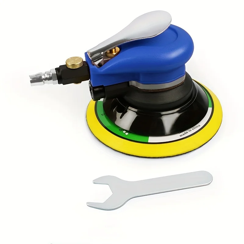 1pc Portable Pneumatic Sander - Compact One-Hand Operation with Adjustable Speed & Noise-Reducing Exhaust