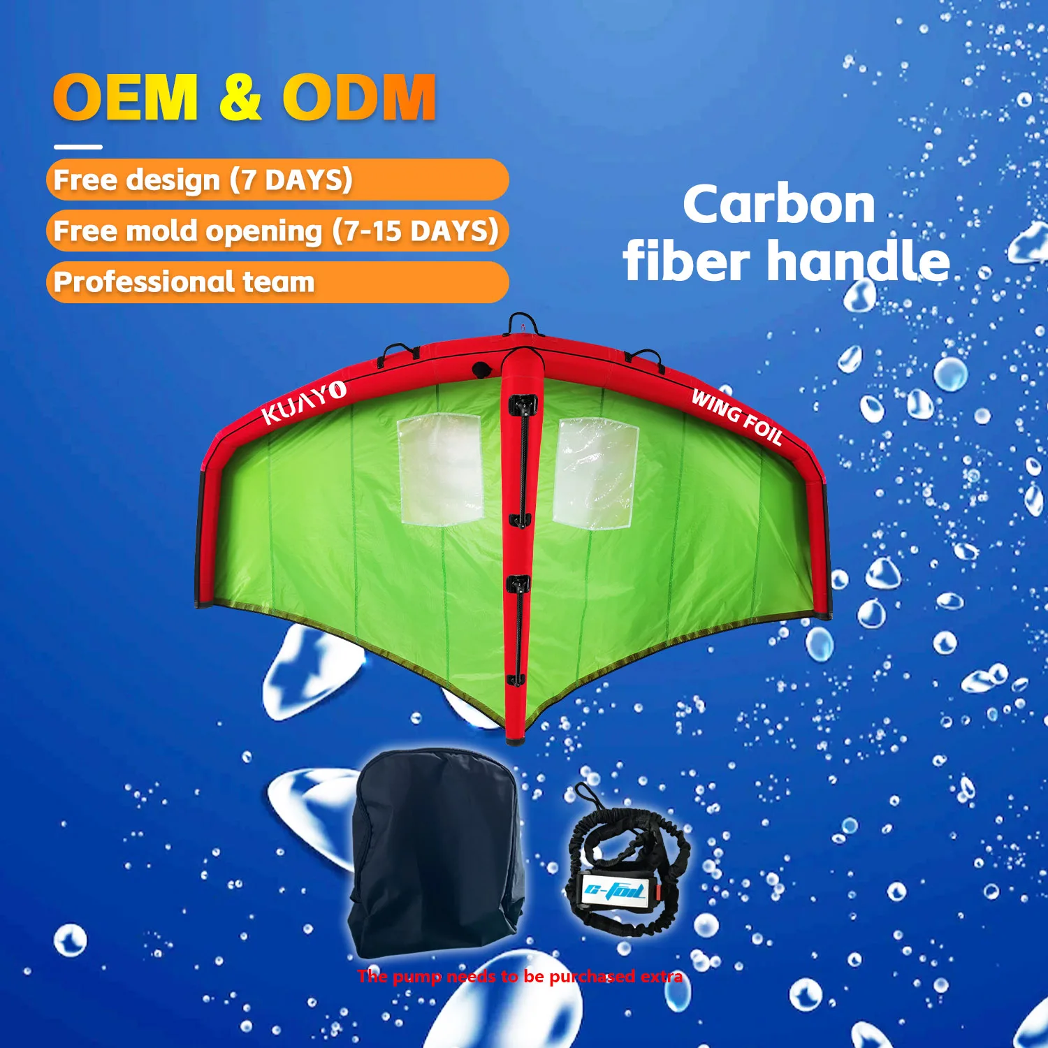 Kitesurfing Superfeild Hydrofoil Set Inflatable Surf Kites With Spinnaker Wing Foil For Windsurfing And Sup Board Sea Scooter