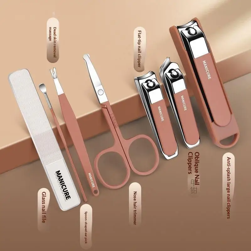 Easy to Use Nail Art Tools Set Complete Nail Trimming Filing Care Kit for Beginner DIY Home Manicure