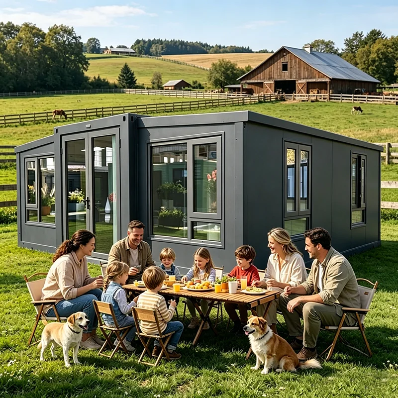Horse Farm Foldable Prefab Container House Stable Management Room Anti‑rust Insulated Portable Cabin For Equestrian Ranch Use