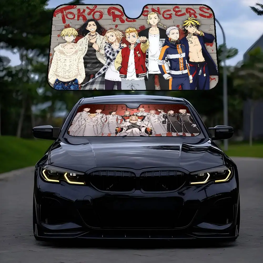 

Anime T-Tokyo Revengers Car Windshield Sun Shade For Sunshade Summer Visor Protector Foldable Blocks Rays Protection Accessorie