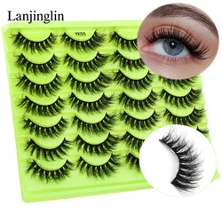 Messy False Eyelashes 10/14/20 Pairs 3D Mink Lashes Handmade Extension Makeup Tool Wispy Fluffy Fake Lashes maquillaje Cílios