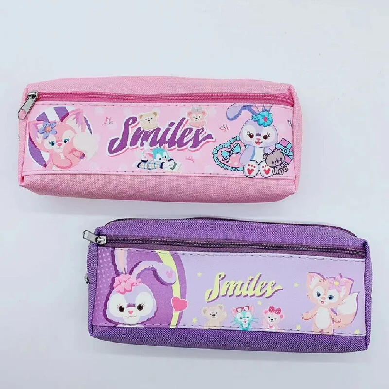 MINISO SanrioPU pencil Case Zipper Bag Student Stationery Storage Bag Kuromi Bag Spy Playing House Pen Aase Cosmetic Bag Gift