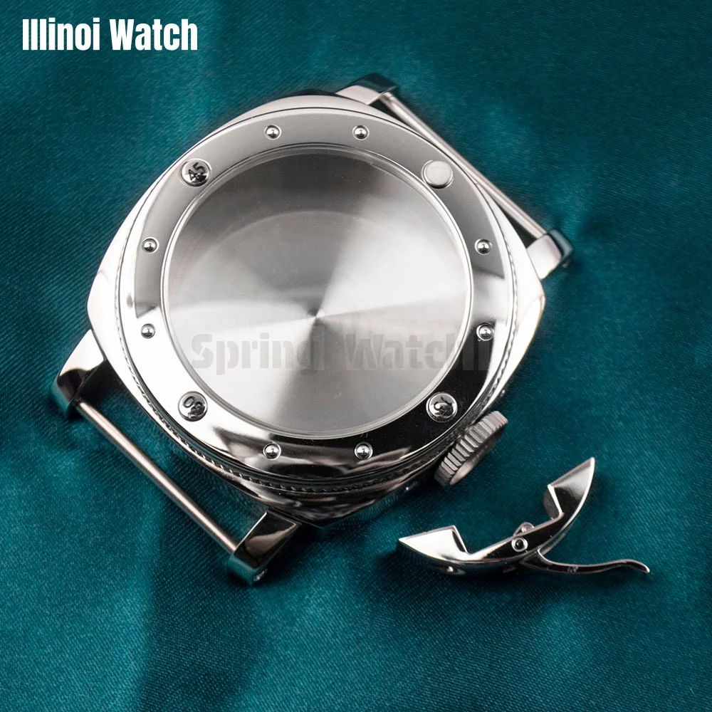 for Pam Retro Watch Case Vintage Case P4 Solid Stainless Steel Sapphire Crystal Men's Watch Case ETA6497/6498/ST3600 Movement