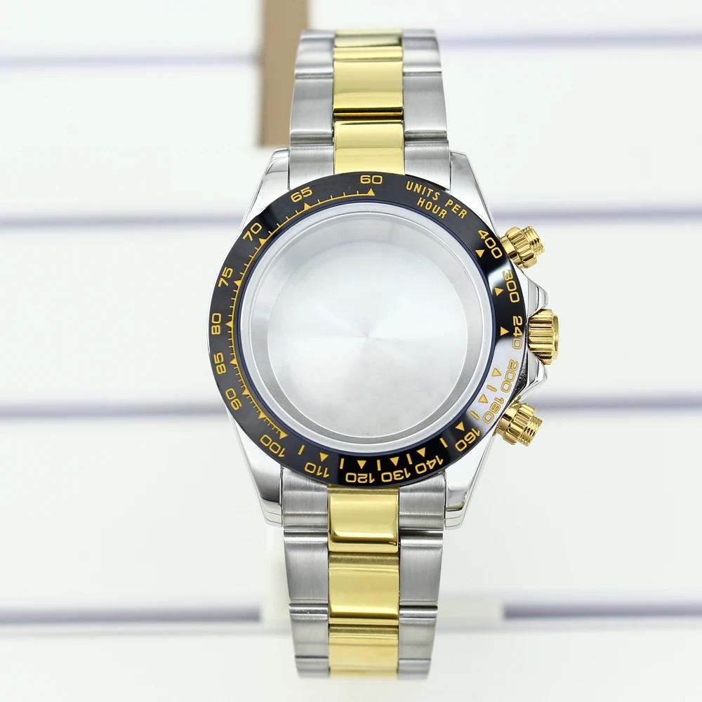VK63 39 مللي متر ساعة حافظة فضية/ذهبية مع حزام الصلبة الفولاذ المقاوم للصدأ ل VK63 ساعة يد تعمل بالحركة الأوتوماتيكية اكسسوارات أجزاء الياقوت #2