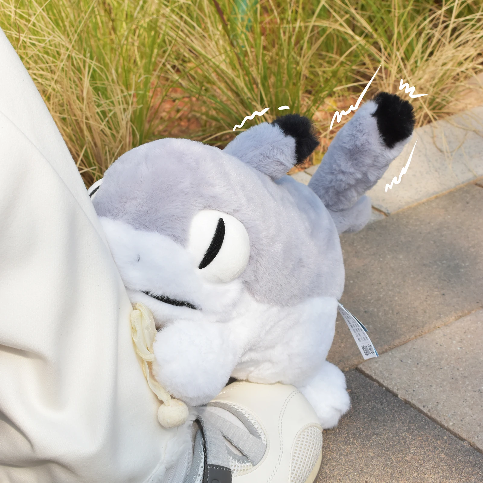 Sharkitty Original Stuffed Animal Toys, Shark & Cat Combine Plush Toys, Creative Stress Relief Gifts for Women (Gray, Standing)