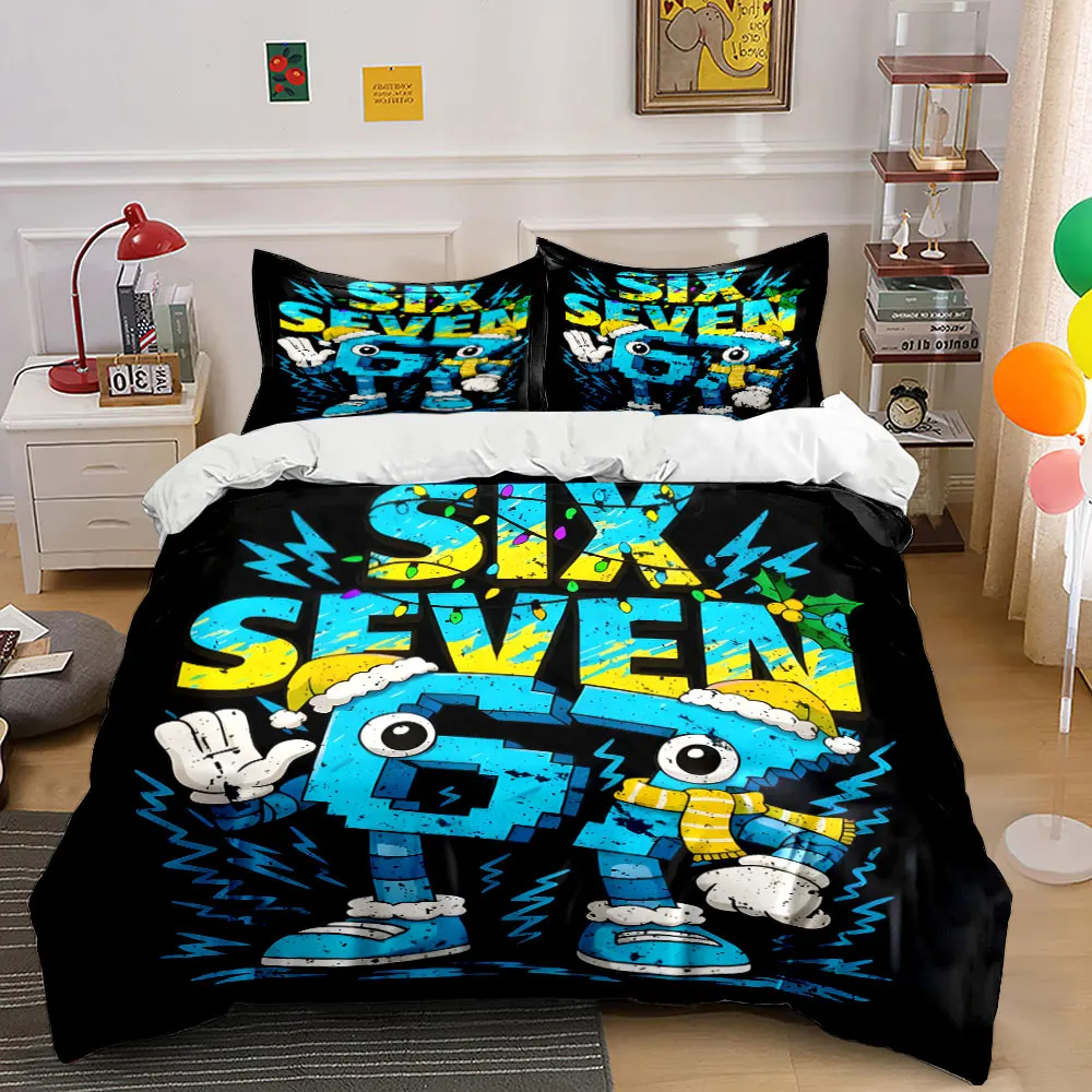 Number character with Christmas design Bedding Set for Kids Luxury Gift 3pcs Digital Print Comforter Set Soft Comfortable