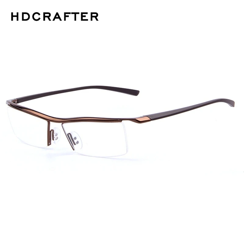 HDCRAFTER 2018 Eyewear Rimless Square Myopia Glasses Frame Men Brand Comfortable Slip-resistant Eyeglasses Frames for Men