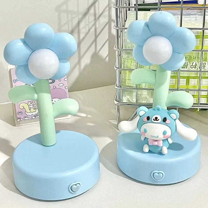 Sanrio Kuromi female student cute cartoon creative dreamy atmosphere sun flower warm color small desk lamp for holiday gift