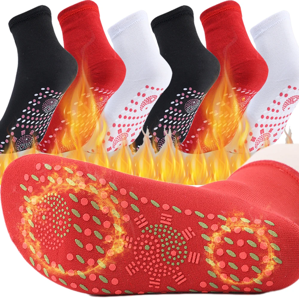 Self-Heating Socks Winter Warm Thermal Health Care Socks Slimming Health Short Sock Magnetic Therapy Cold-Resistant Winter Sock