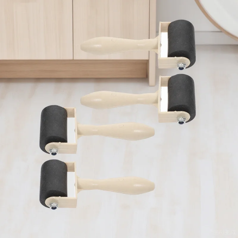 

4Pcs Printmaking Roller Plastic Rubber Professional Tool for Ink Glue Spreading Stamping DIY Craft Supplies