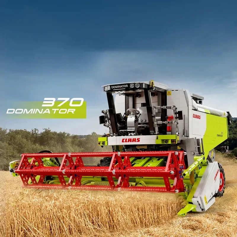 Claas dominador 370 colheitadeira 1:17 modelo blocos de construção, com motor 4567 pçs moc blocos de construção tijolo adultos crianças presente