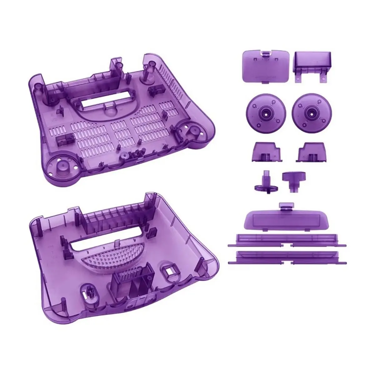 For N64 Translucent Case for N64 Retro Video Game Console Replacement Shell Transparent Box A