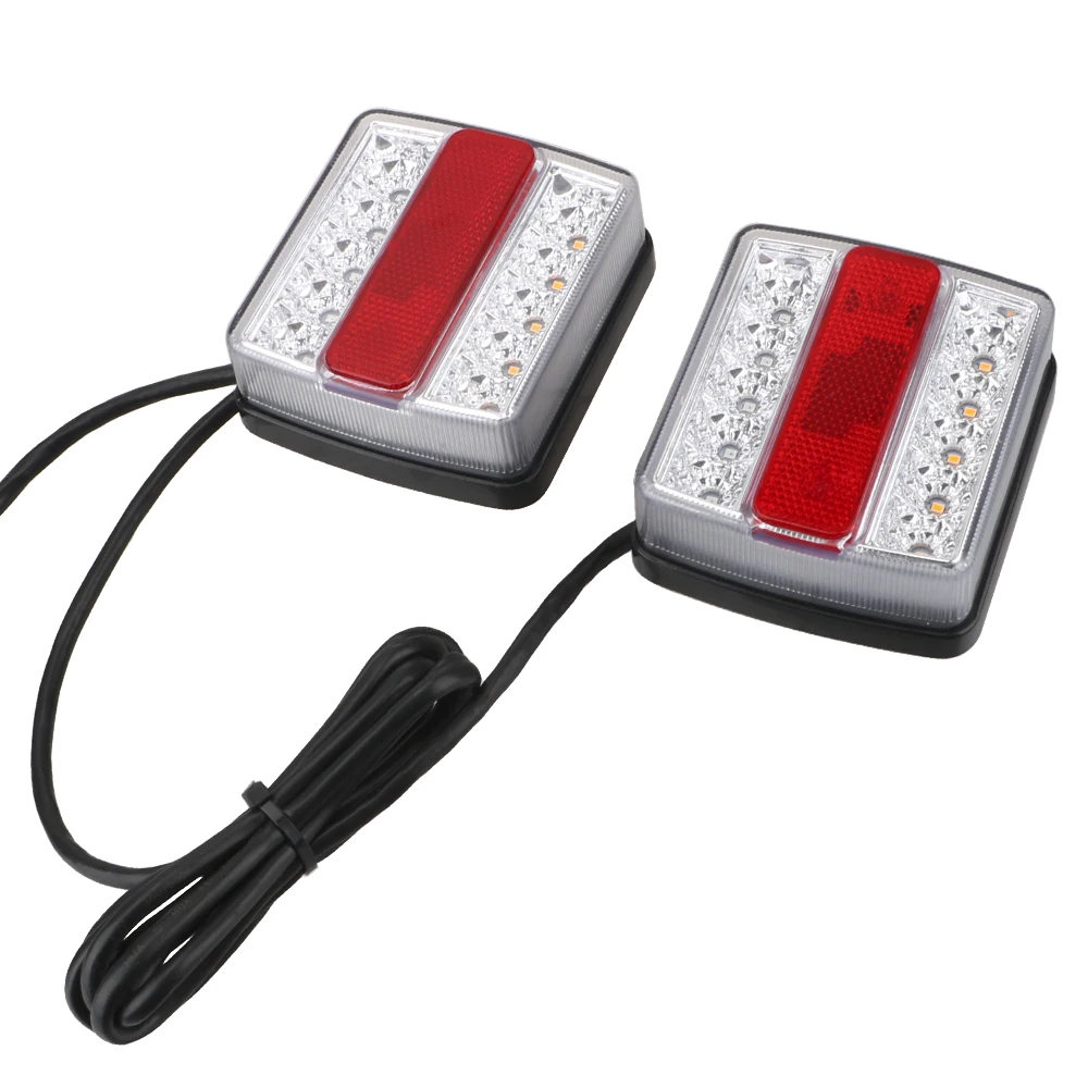 2 Piece/Set Combination Towing Taillight 16 LEDs Trailer Tail Light with Magnet 12V Car Truck Tail Light