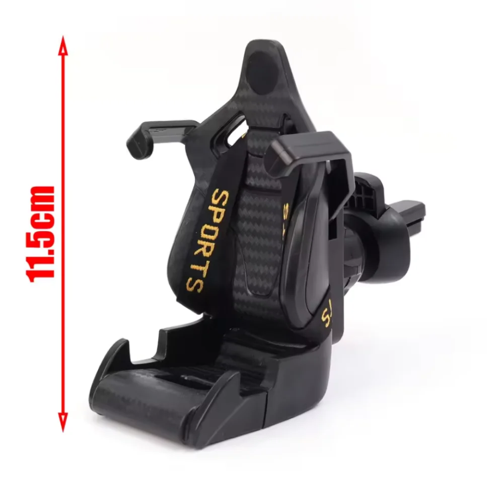 Car Phone Holder with Gravity Lock Air Vent Clip 360 Degree Rotation Silent Operation Fits Phones up to 8 5 cm Wide