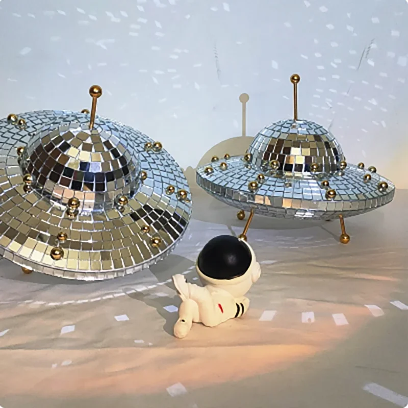 Room Decor Disco Ball UFO Reflective Balls Space World Boho Desk Living Room Ornament Christmas Decorations украшение комнаты 