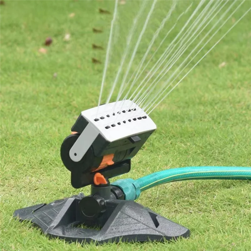 

ABBO-Oscillating Sprinkler Adjustable Watering Large Coverage 16 Holes Lawn Grass Sprinkler For Outdoor Garden
