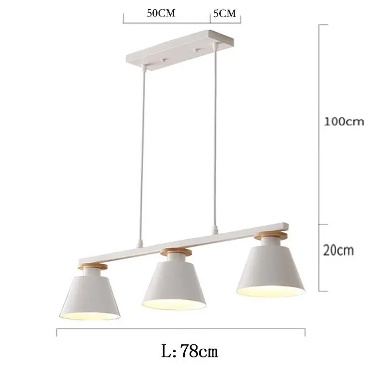 Modern solid wood dining room chandelier study lighting bedroom ceiling lamp living room ceiling chandelier indoor lamp E27 bulb