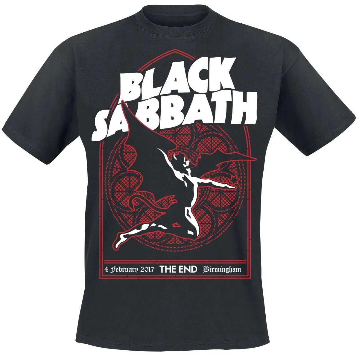 Camiseta de algodón con estampado de la gira Black Sabbath The End 2017 Birmingham para hombre y mujer, camiseta Unisex de banda de Heavy Metal