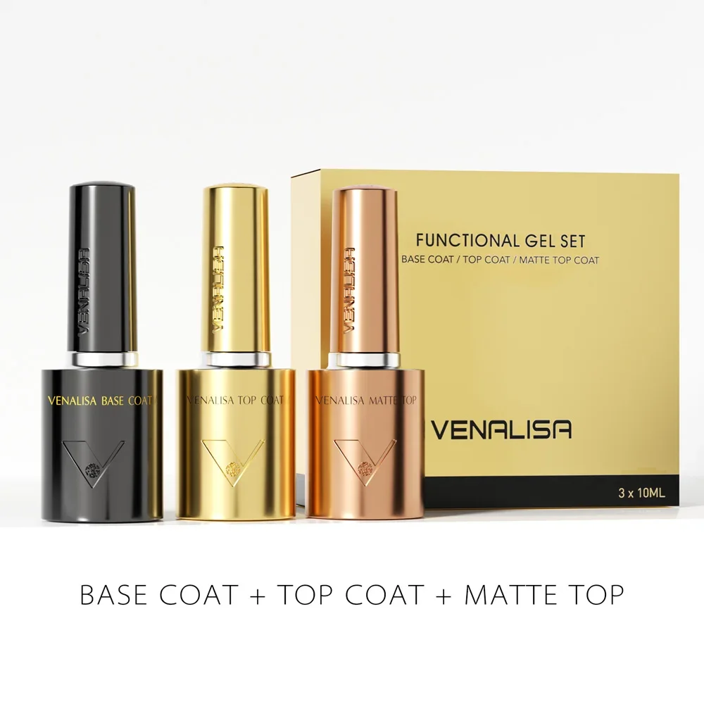 1/2/3pcs Venalisa 10ml Diamond Ultra Glossy Nowipe Top Coat EU Standard TPO FREE Soak Off UV LED Gel Nail Polish Nail Manicure