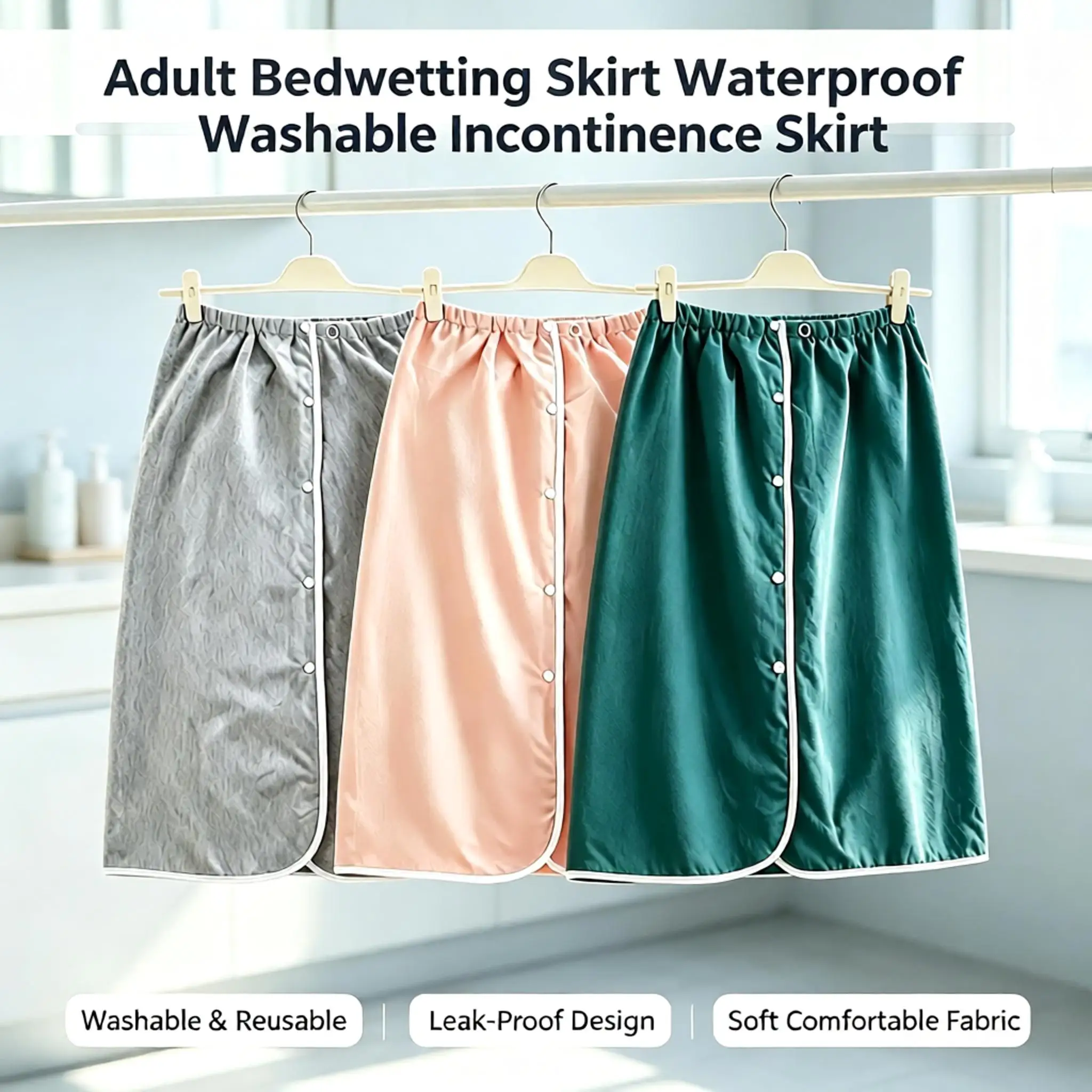 Cotton Adult Diaper Skirt Waterproof Leak Proof Reusable Incontinence Skirt Wearable Urine Pad For Elderly Bedridden Patients