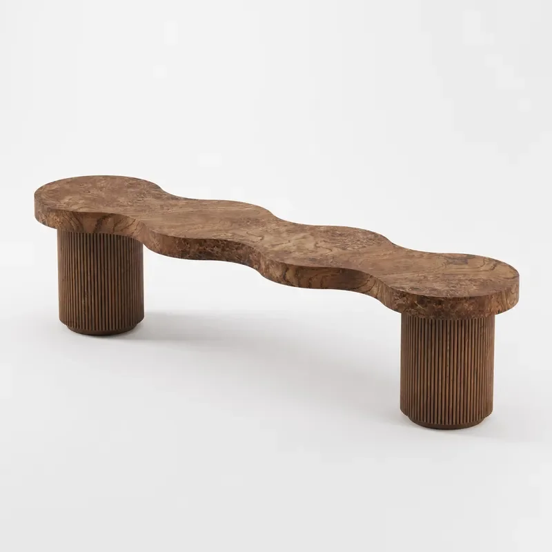 Solid Wood Tree Root Bench Wabi Sabi Shoe Stool Creative Art Bark Seat Living Room Furniture Natural Rustic Entryway Storage