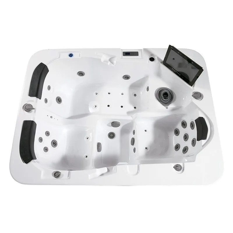 Acrylic outdoor bathtub large pool with TV thermostatic surf massage lantern bubble bath villa bathtub spa