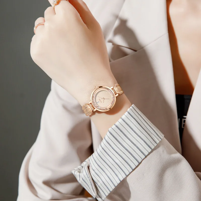 UTHAI CQ468 Light luxury flowing sand diamond Women watch, high-end and exquisite quartz watch, watches for woman ﻿