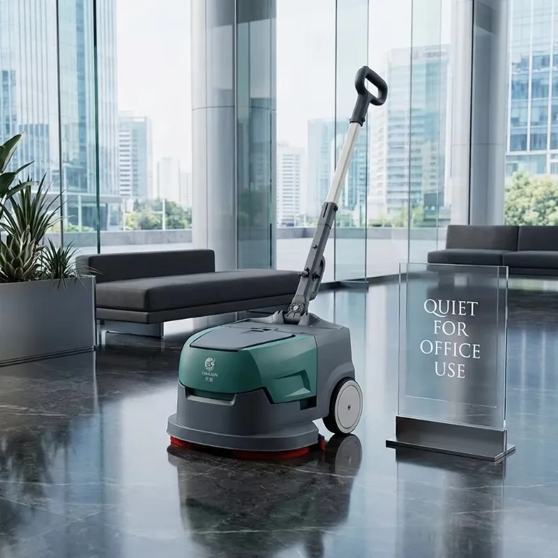 CleanHorse K1 Electric Commercial Mini Compact Tile Marble I Mop Auto Small Hand Held Floor Scrubber Cleaning Machine for Hotel