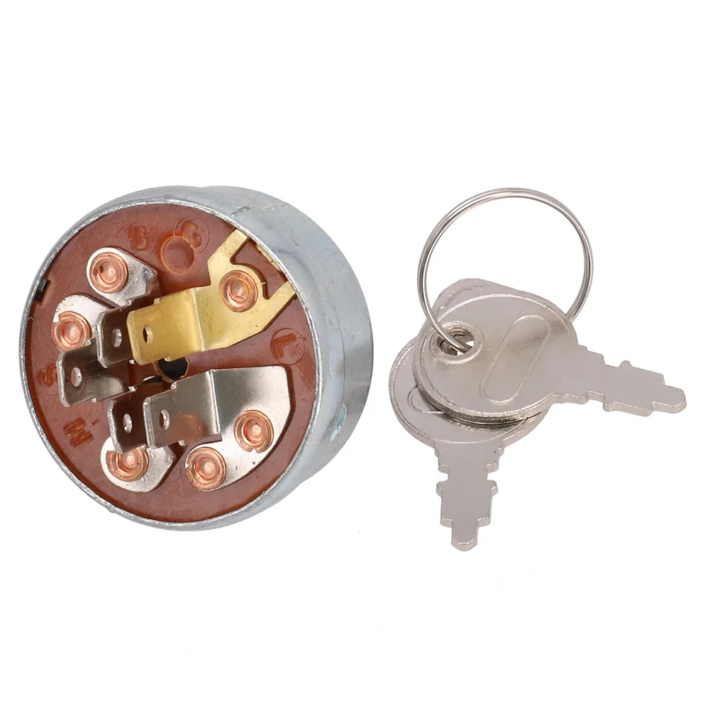 Cerradura de encendido con llaves para cortacésped Roper, terminal de 5 pines, compatible con los modelos de tractor cortacésped Murray 44745 3621R