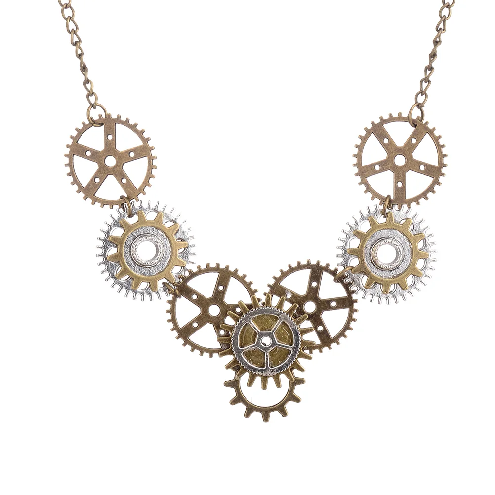 

Cog Gear Pendant Neck Accessories European and American Miss Steampunk Necklace Necklaces