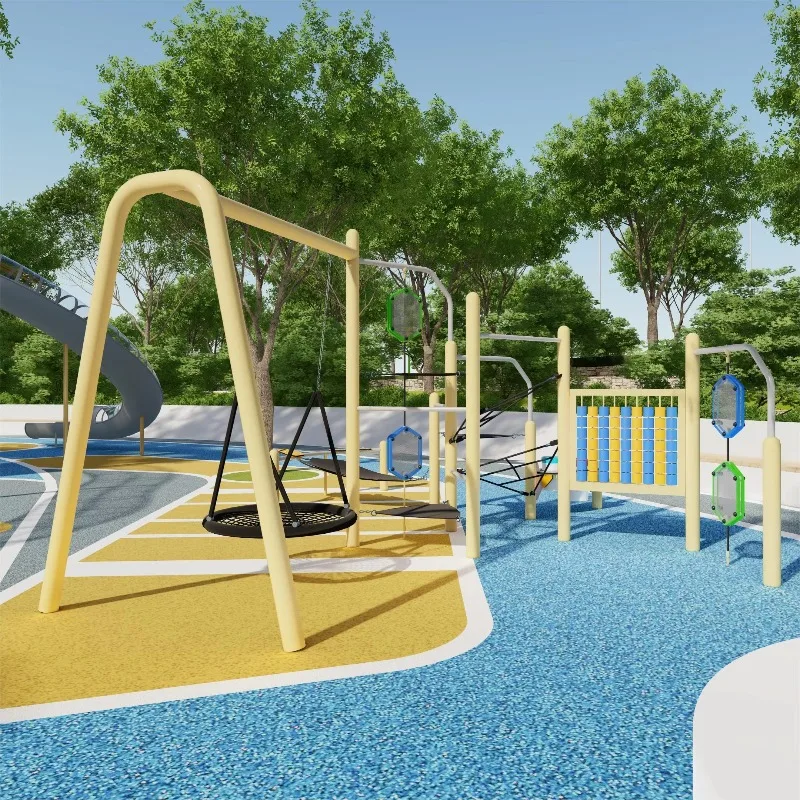

Professional Manufacturer Durable Customized Color Size Children's Swing School Outdoor Playground Alloy Steel CE Certified